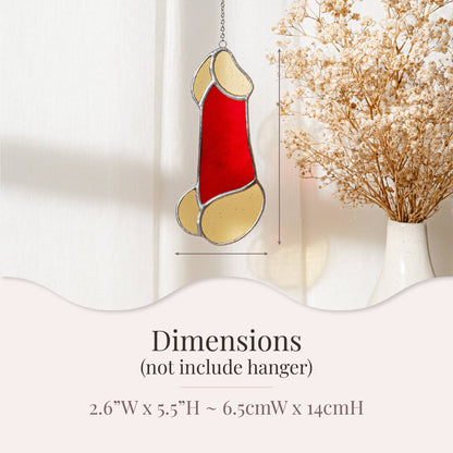 Stained Glass Penis -Red & Black