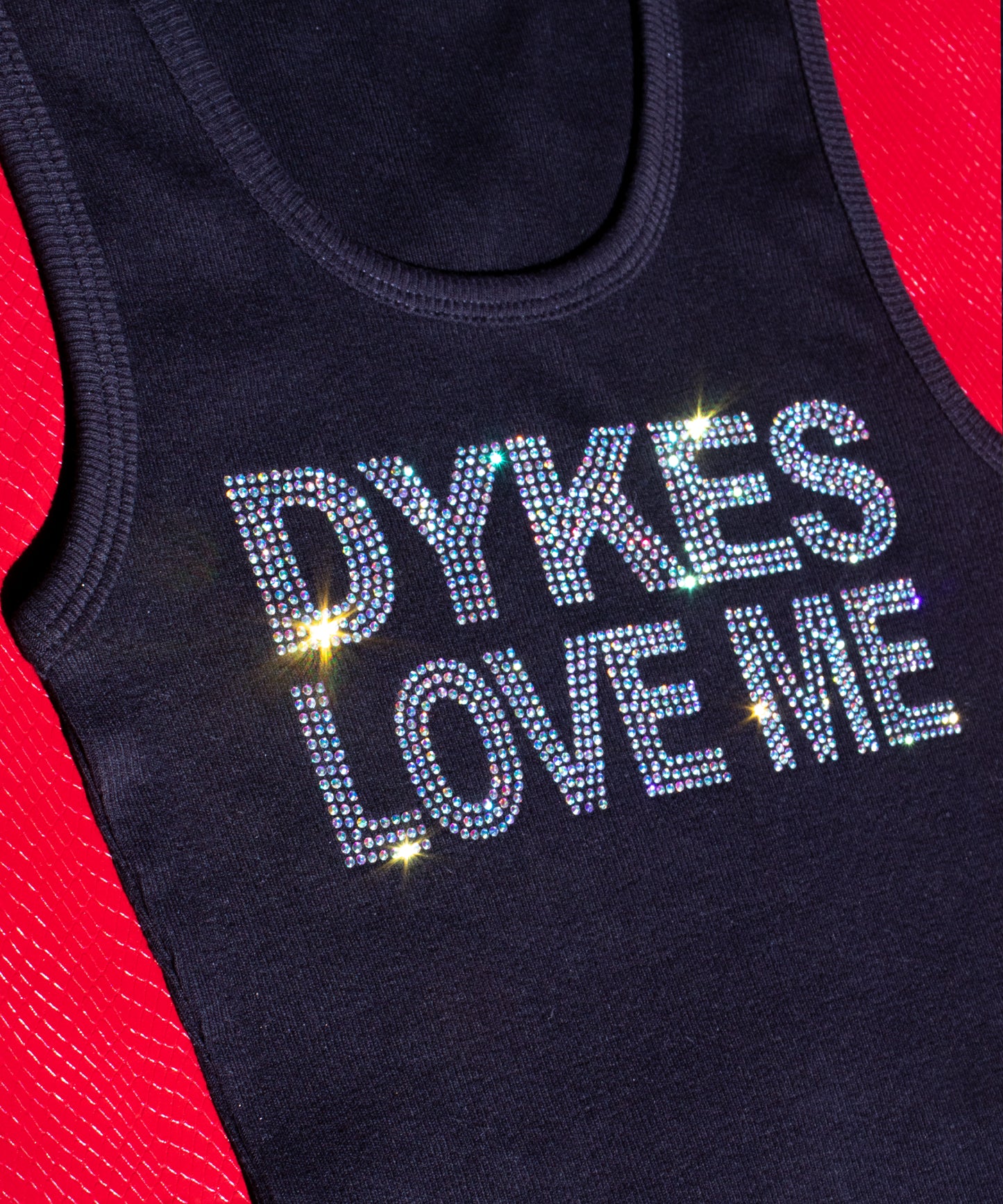 Dykes Love Me Y2K Rhinestone