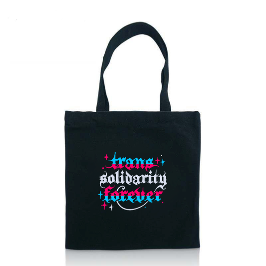 Queer / Trans Solidarity Forever Tote Bag: Trans