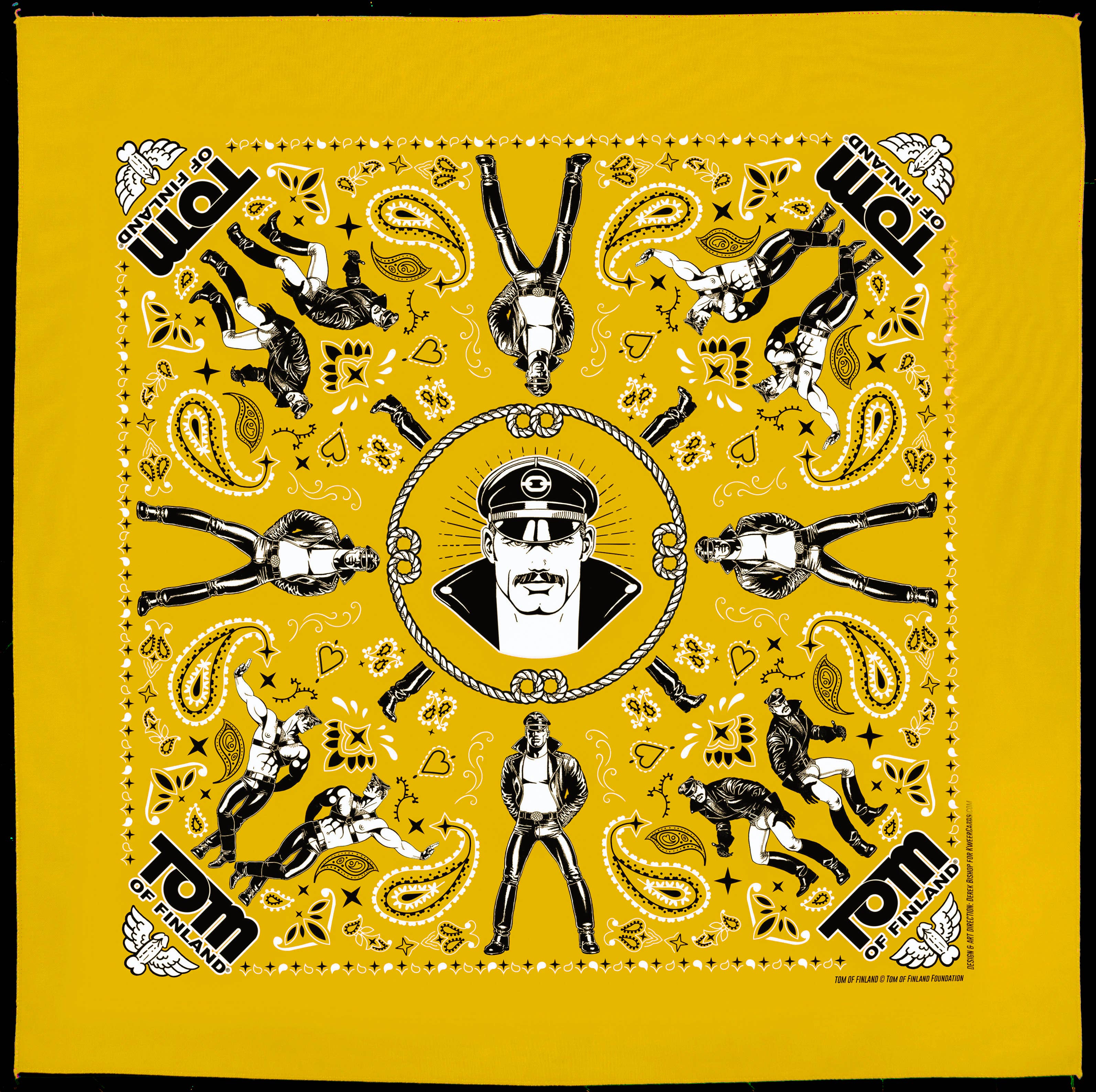 Tom of Finland Bandanas Facemask (Gay Queer LGBT): Gold