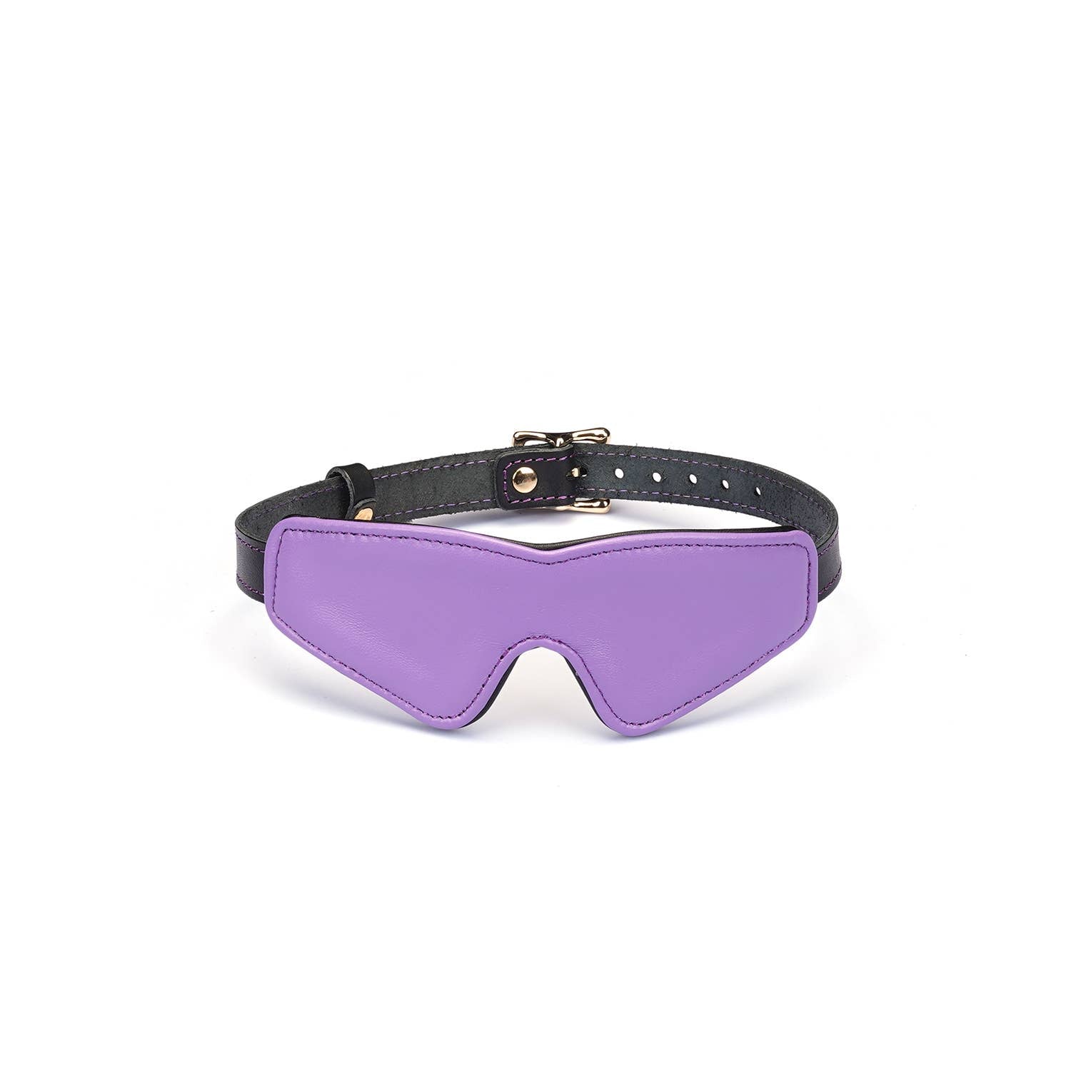 Liebe Seele Italian Leather Blindfold - Purple: Plush lining