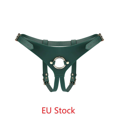 Mossy Chic Leather Strap on Harness