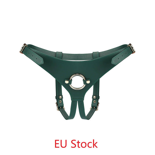 Mossy Chic Leather Strap on Harness