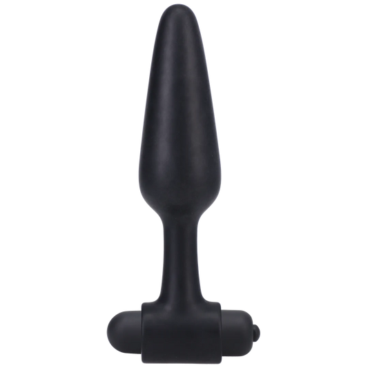 "Vibrating Butt Plug in a Bag" 12 cm Black