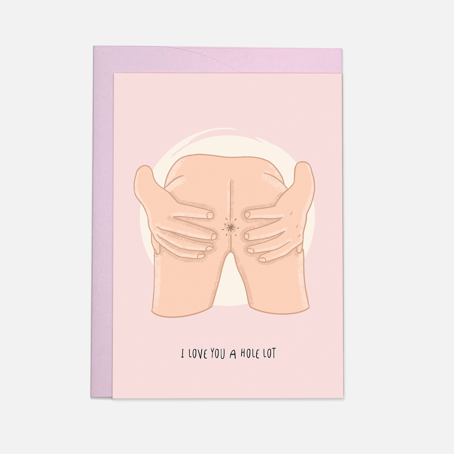 Hole lot love greeting card: Double / Black