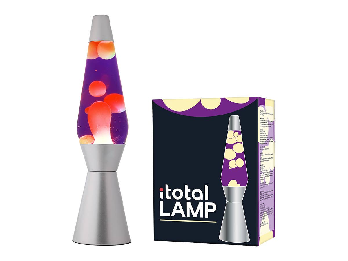 36 Cm Lava Lamp With Silver Base