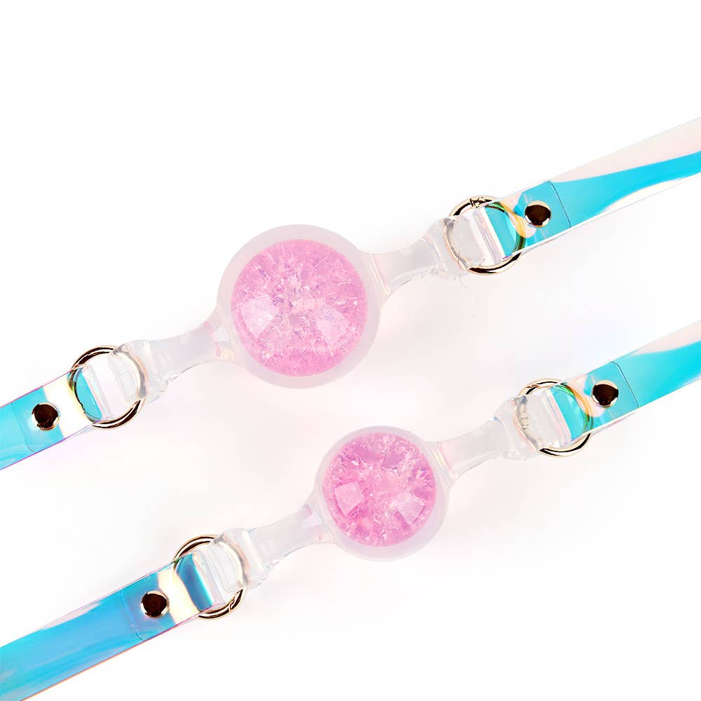 Crystal Ball Gag - Pink: L: 5 cm ball