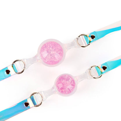 Crystal Ball Gag - Pink: L: 5 cm ball