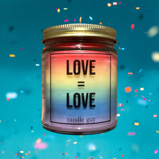 Candle Guy "Love = Love" - Unscented Rainbow