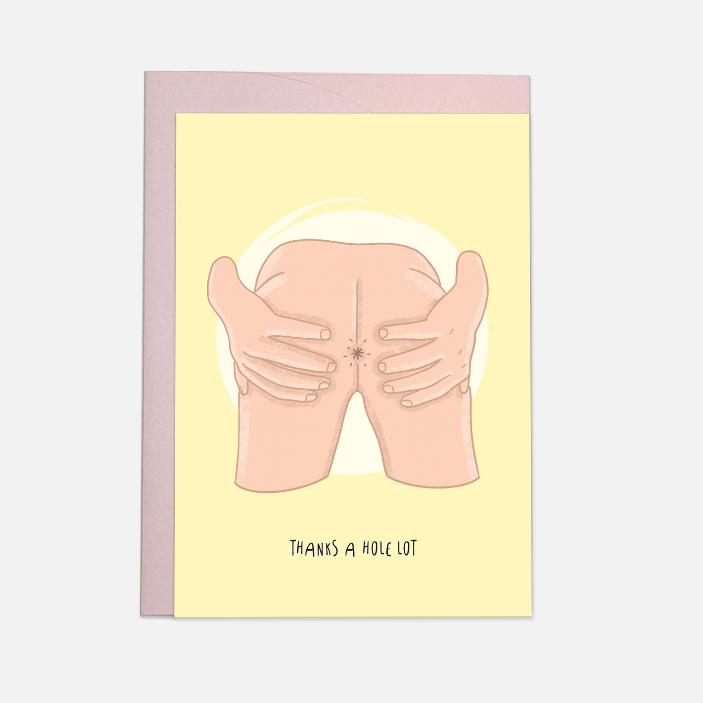 Thanks hole lot greeting card: White / Double