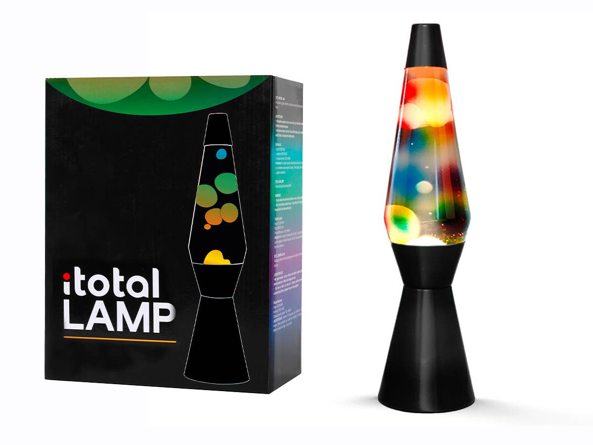 36 Cm Lava Lamp With Black Base, Transparent Liquid