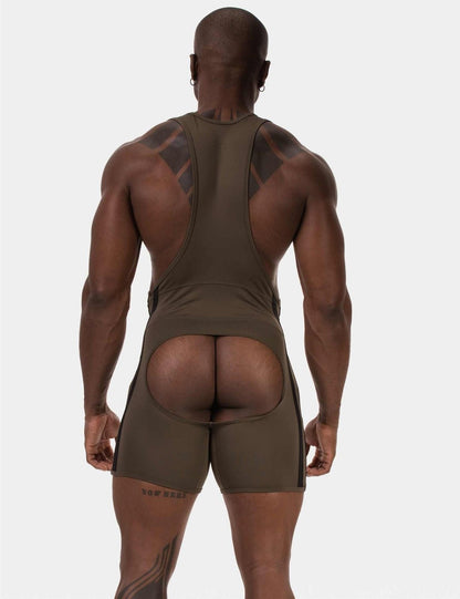 Backless Singlet "Dastin" Dark Army / Black