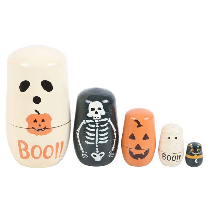 Halloween Babushka Russian Nesting Doll Set