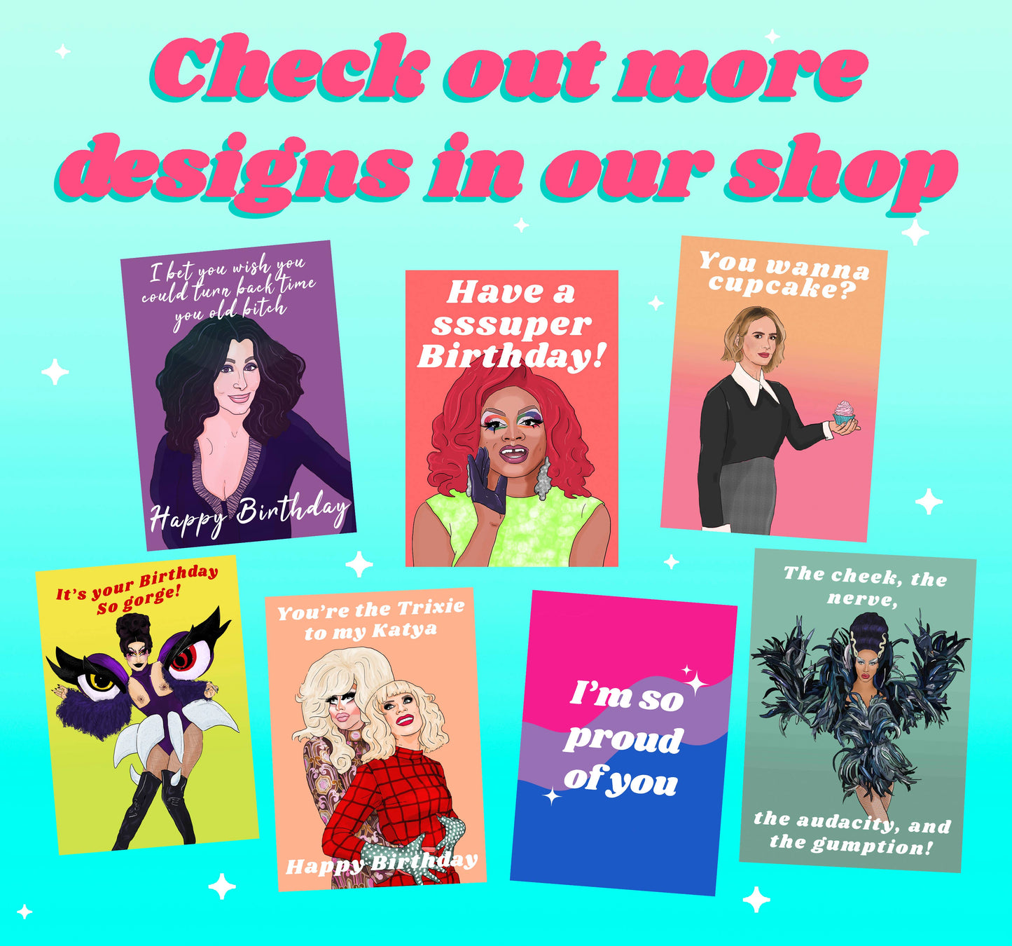 RuPaul's Drag Race "Good luck and don't fuck it up" Card