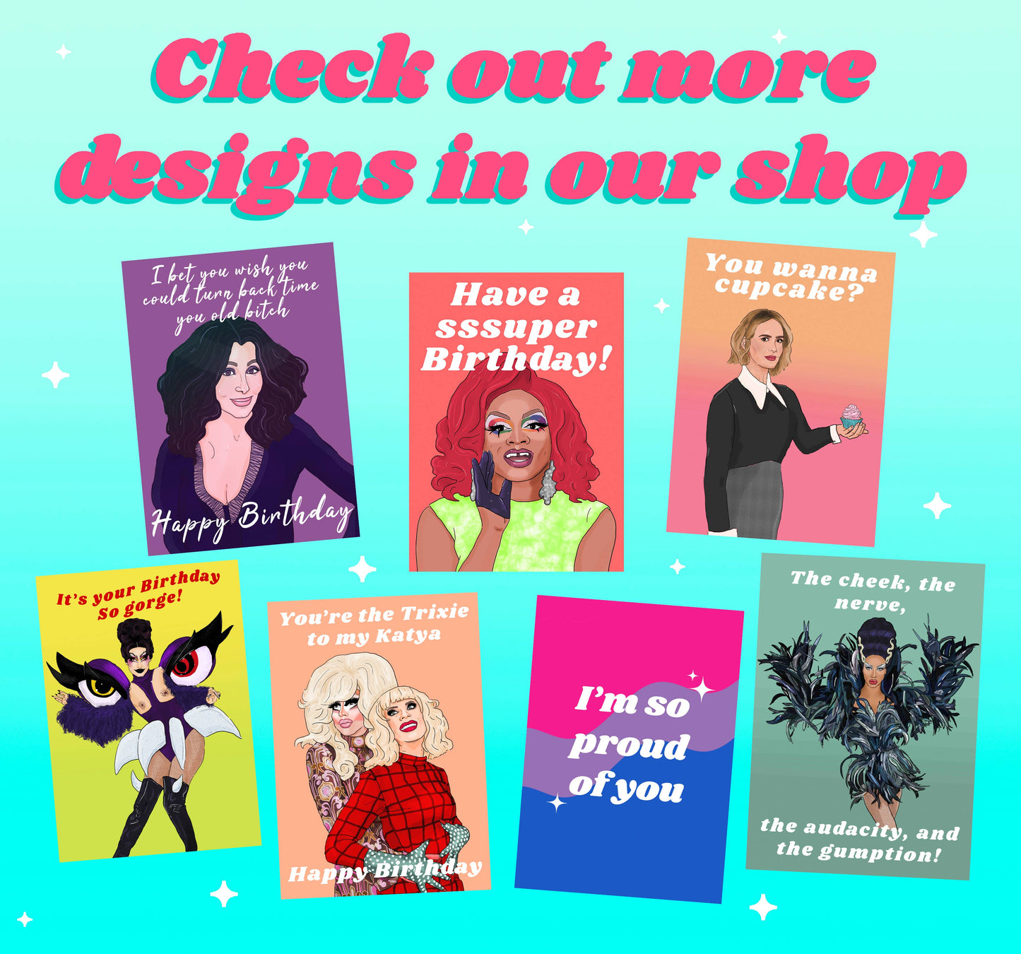 Trixie Mattel and Katya Zamo UNHhhh Christmas Card | LGBT
