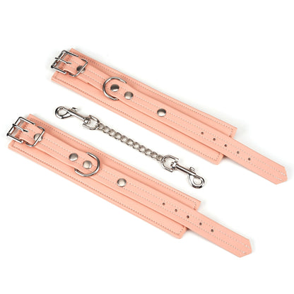 Pink Organosilicone Wrist Cuffs