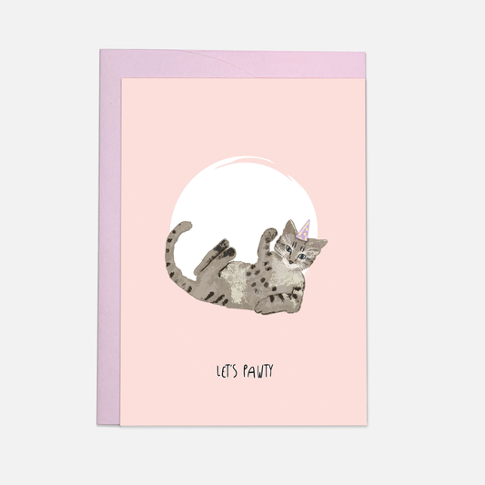Pawty greeting card: Double