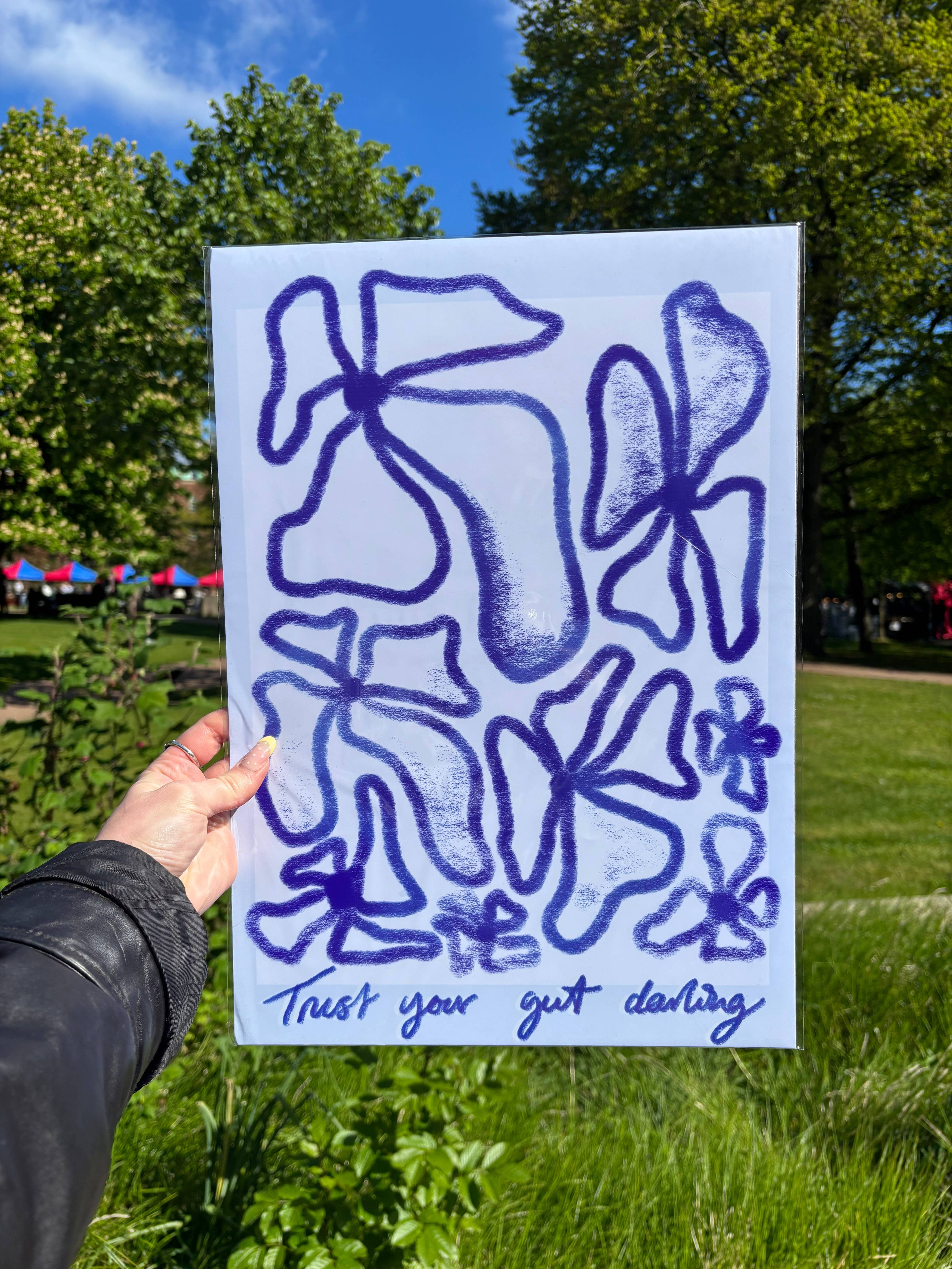 Trust your gut darling art print: A3