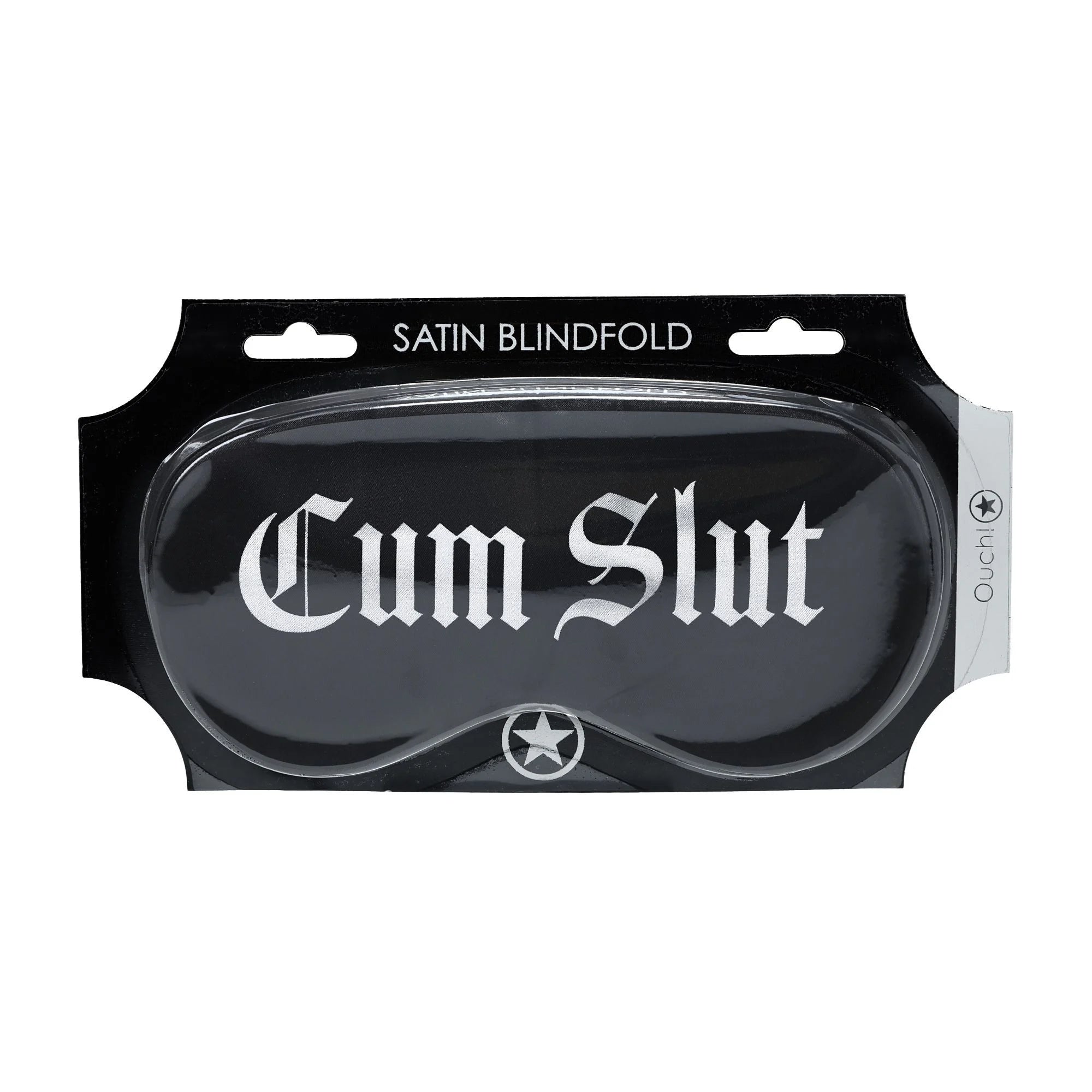 Cum Slut Satin Blindfod