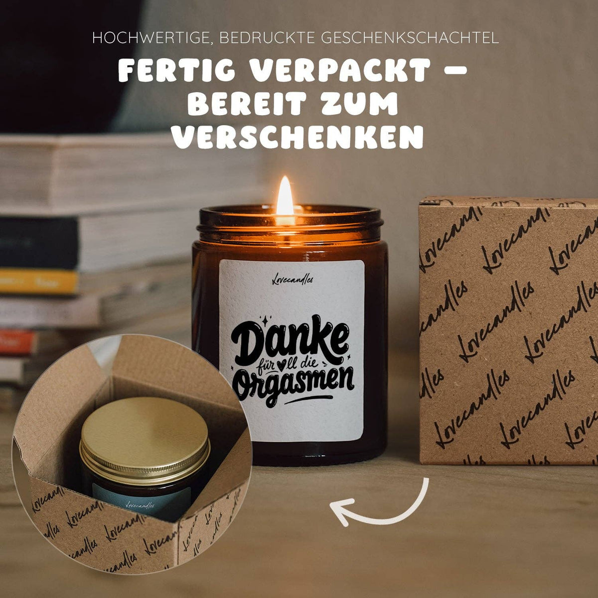 "Danke für all die Orgasmen Scented candle