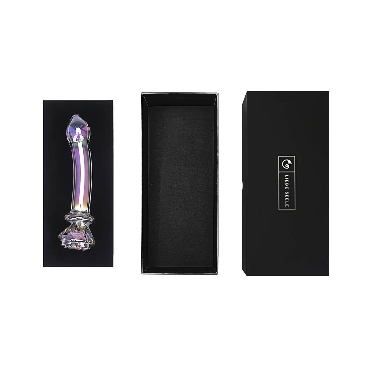 Liebe Seele Chroma Iridescent Sensual Glass Anal Butt Plug - Curved