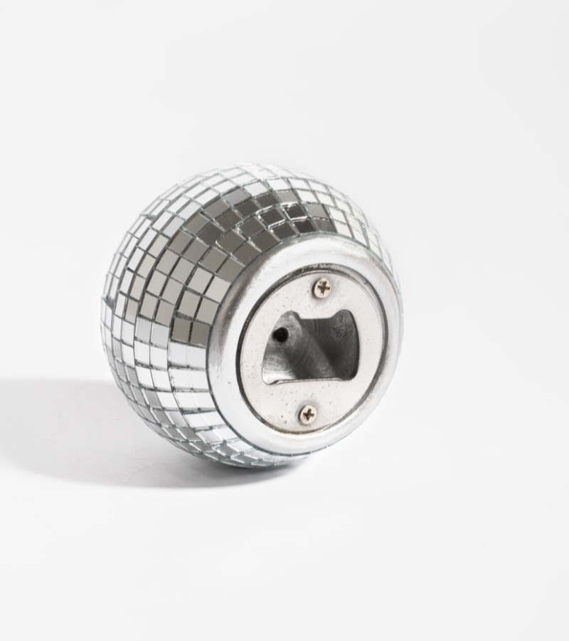 Disco bottle opener