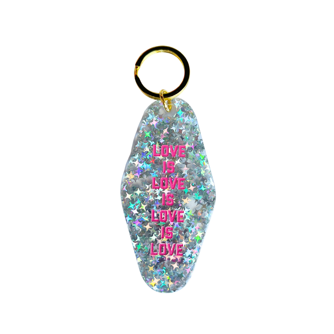 Love Is Love is Love is Love Motel Keytag