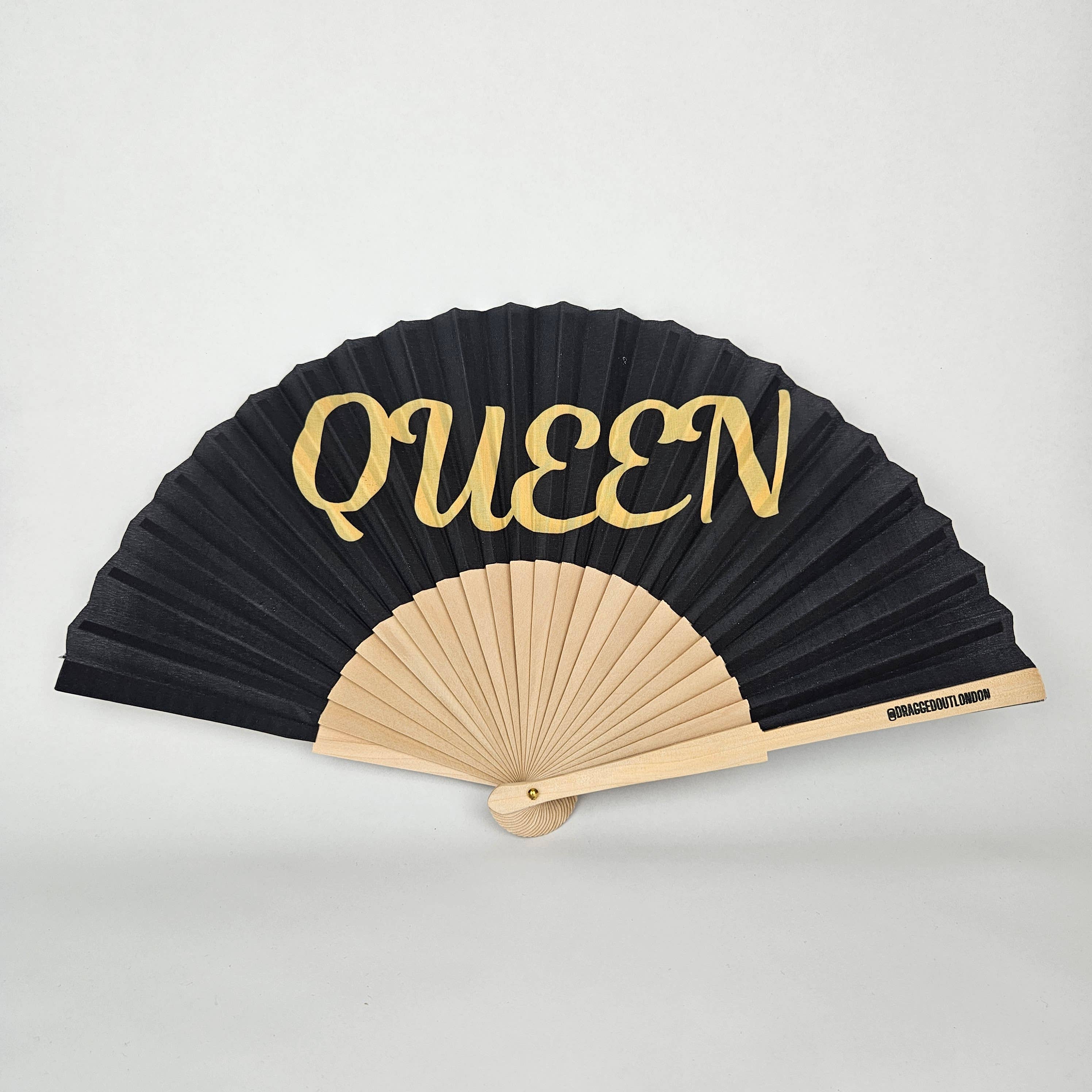 Small Folding Wood Hand Fan – Queen