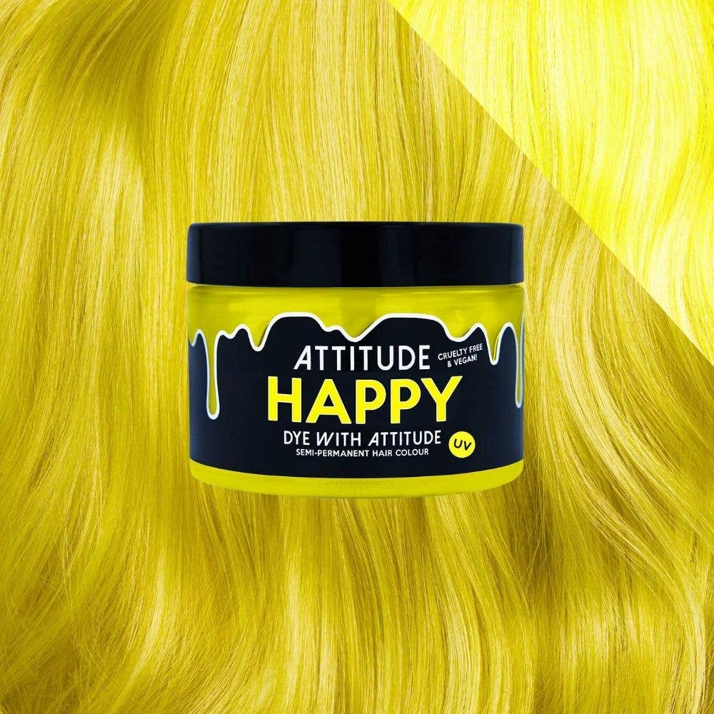 Happy UV Yellow Hair Dye - Vegan, cruelty-free