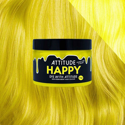 Happy UV Yellow Hair Dye - Vegan, cruelty-free