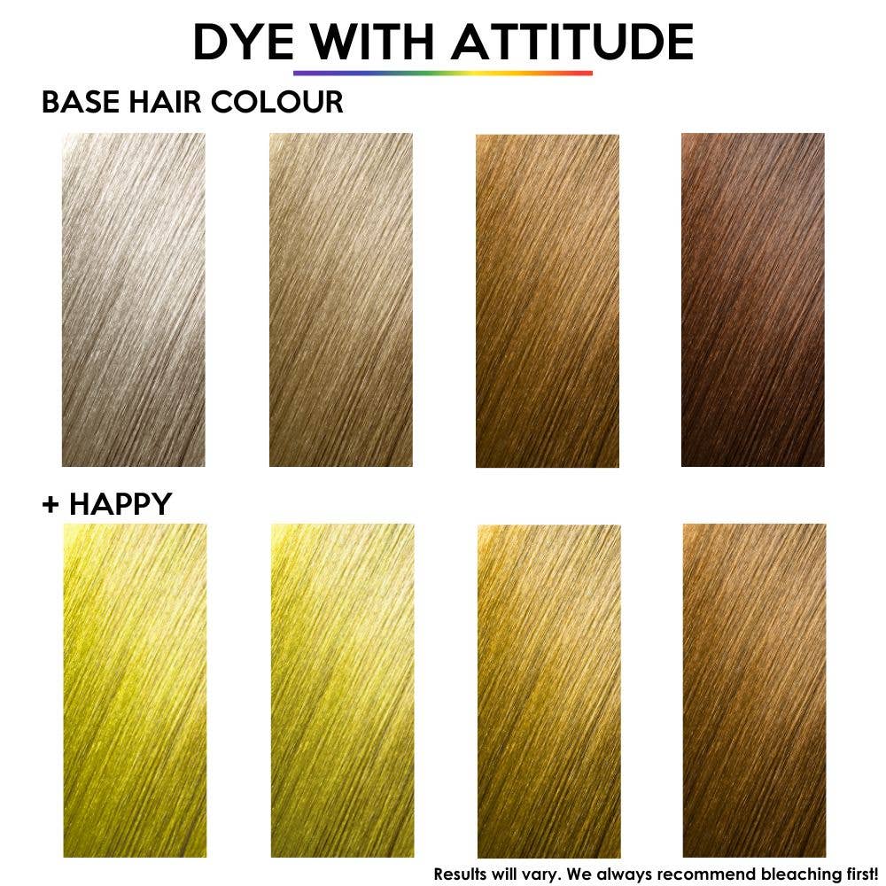 Happy UV Yellow Hair Dye - Vegan, cruelty-free