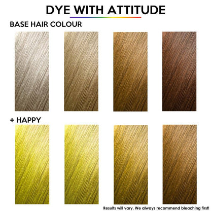 Happy UV Yellow Hair Dye - Vegan, cruelty-free