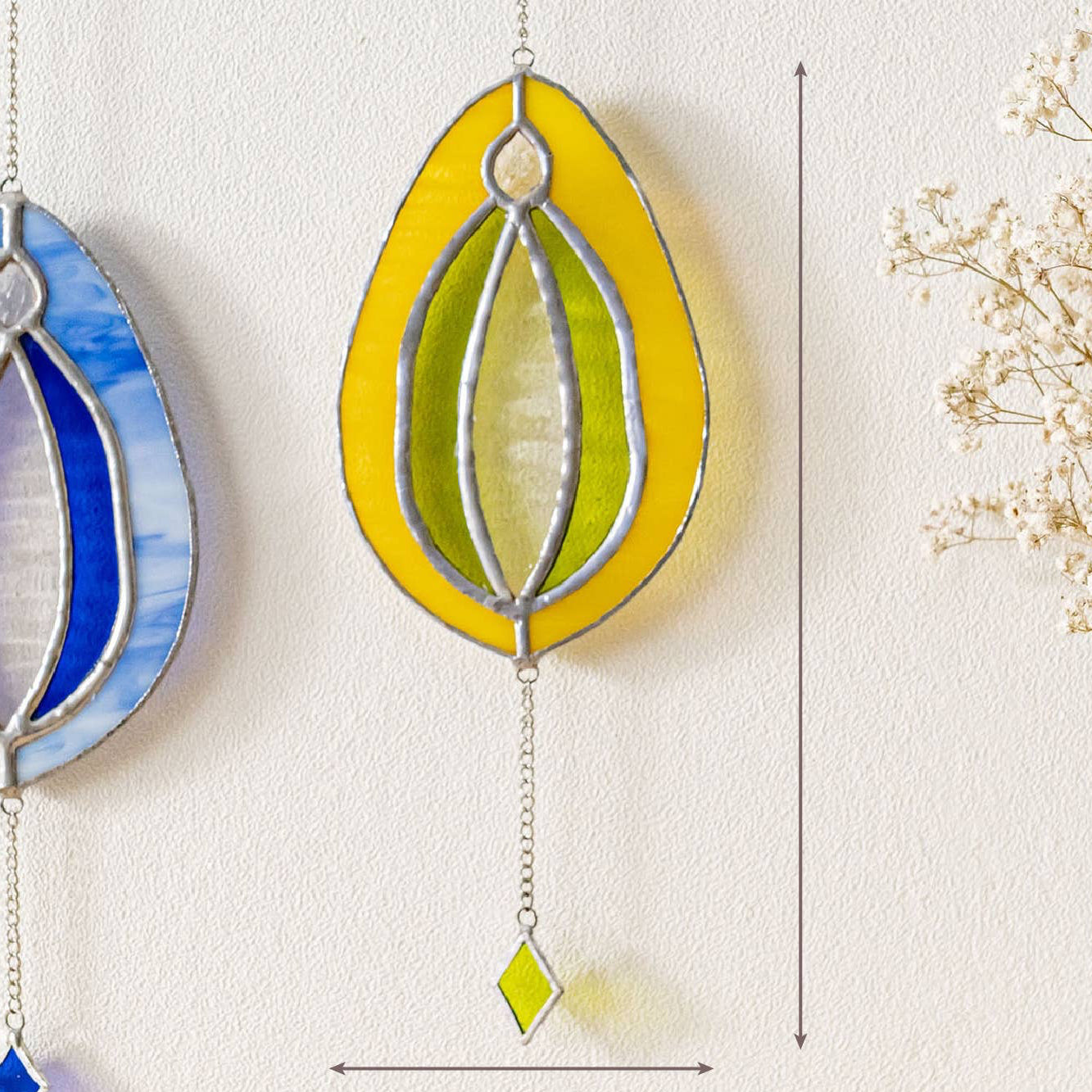 Stained Glass Vulva - Yellow / Light Green