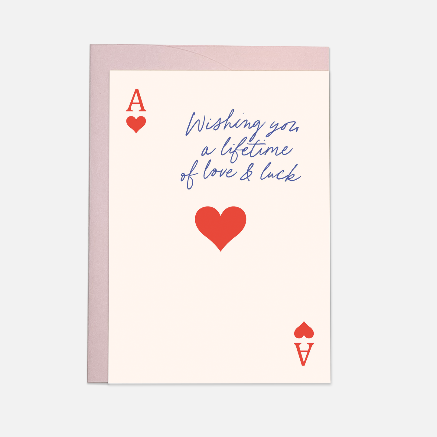 Ace card - wedding greeting card: Double folded