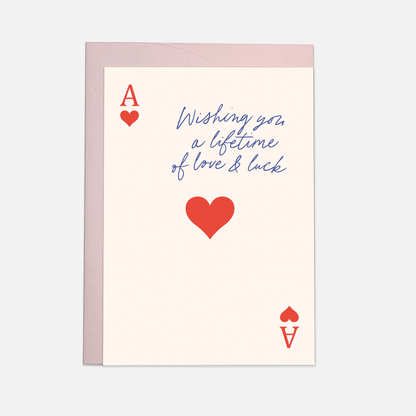Ace card - wedding greeting card: Double folded