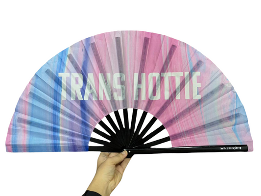 KK Fan "TRANS HOTTIE" with Bamboo handle