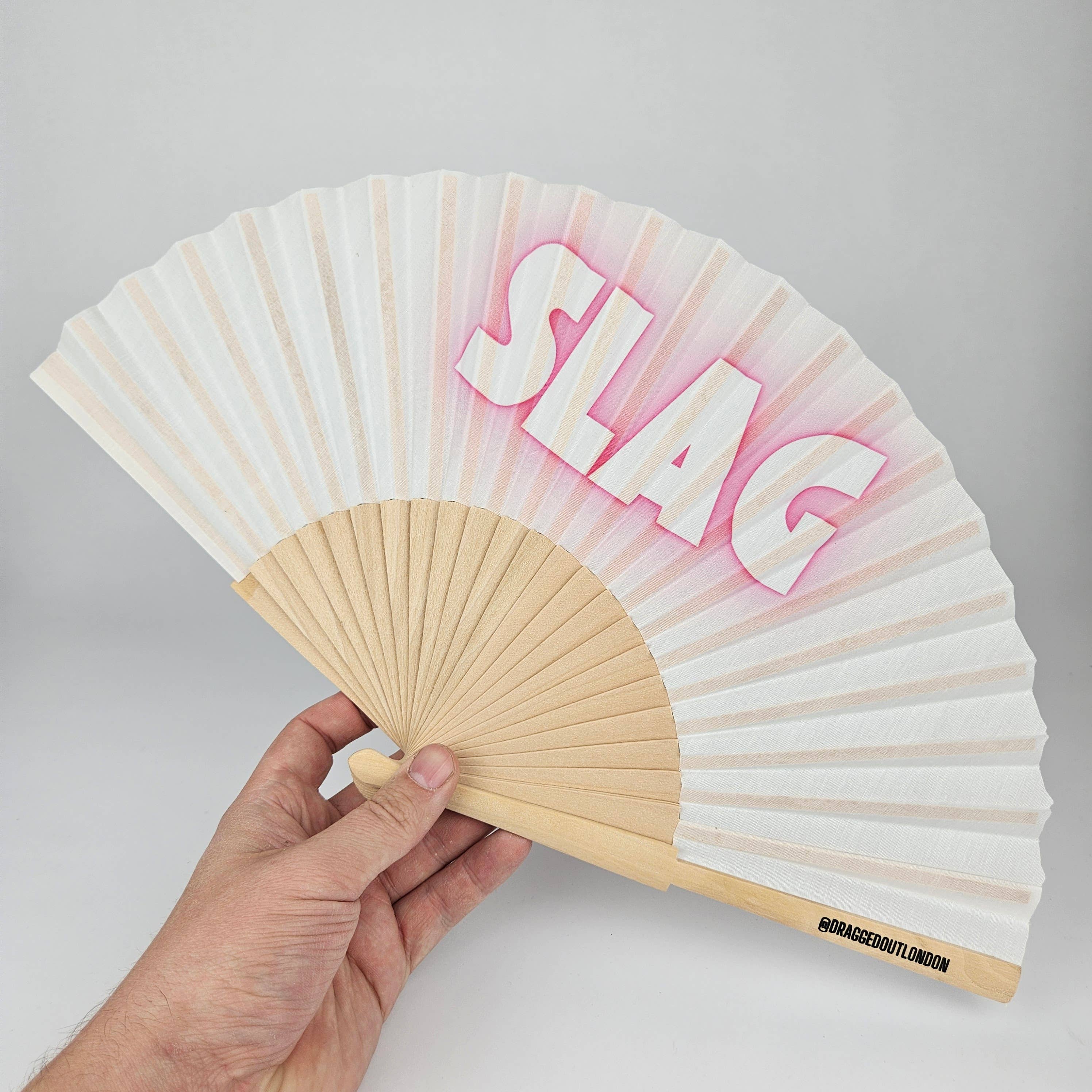 Small Folding Wood Hand Fan – Slag