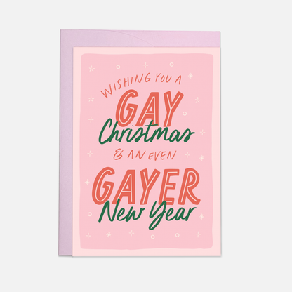 Gay Xmas - greeting card: Double folded