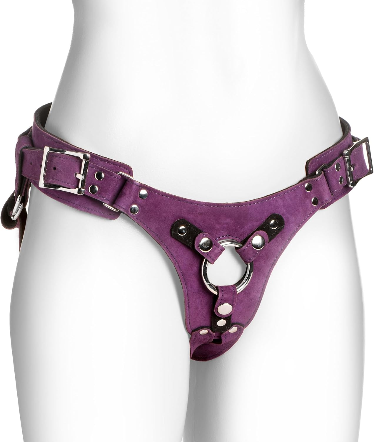 Strap U - "Bodice" Leather Corset Back Strap On Dildo Harness