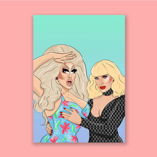 RuPaul's Drag Race Trixie and Katya Print | LGBT | UNHhhh