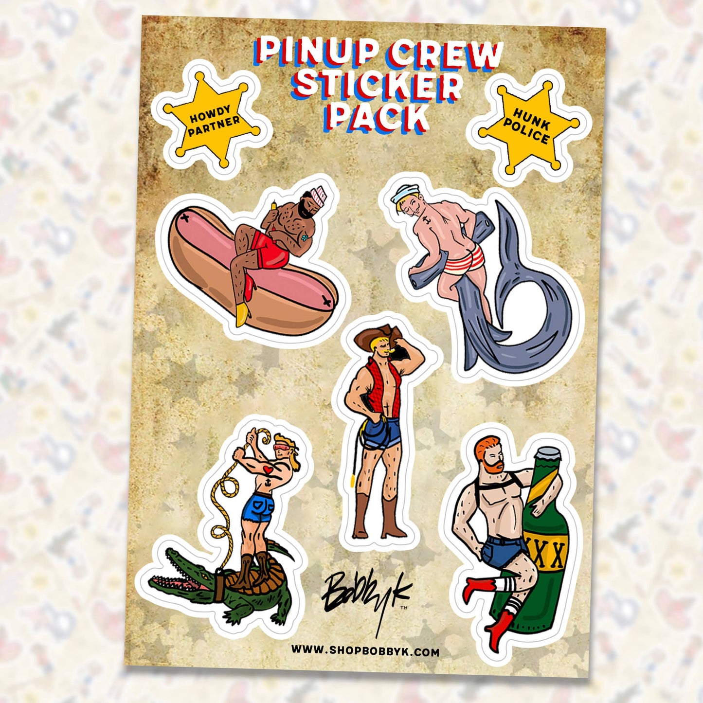 Pinup Crew Sticker Pack Sheet