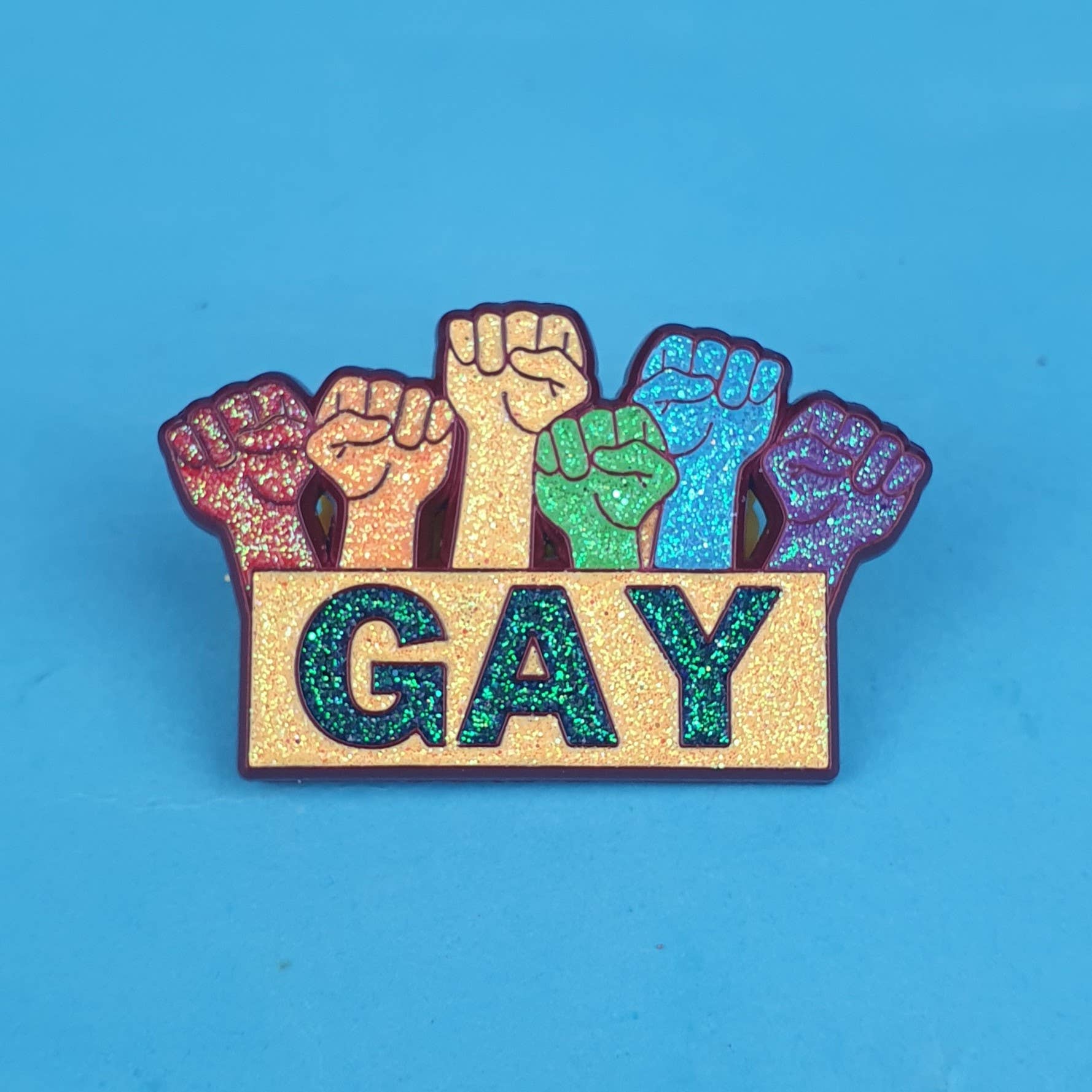 Gay Fists Pin Badge