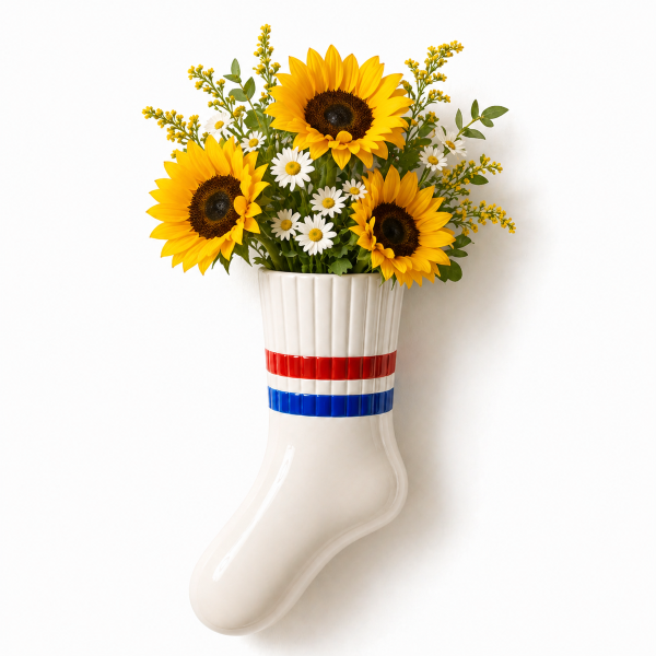 Sock wall vase