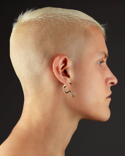 SMOOTH COIL PUSHBACK EARRING