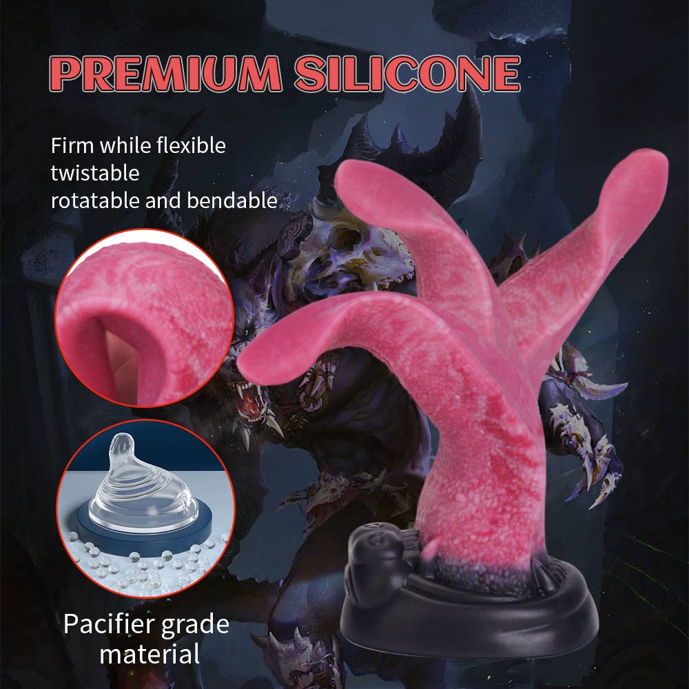 Wolf's Tongue Liquid Silicone Fantasy Dildo
