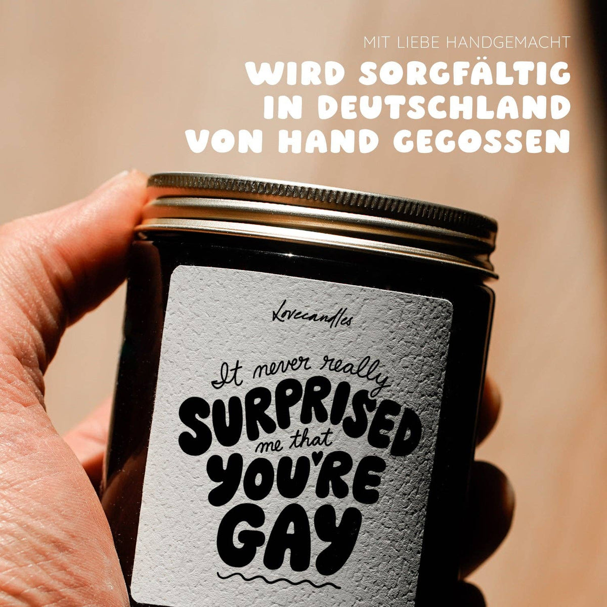 "It never really surprised me that you’re gay" Scented candle