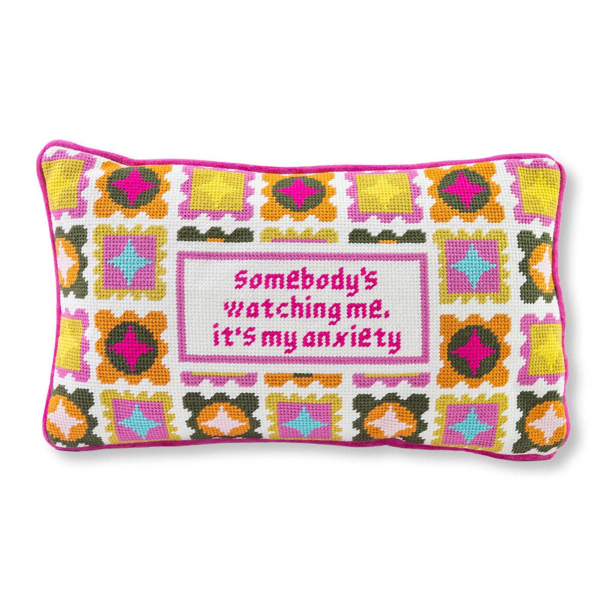 Watching Me Needlepoint Pillow