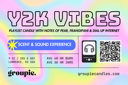 Y2K Vibes Playlist Candle