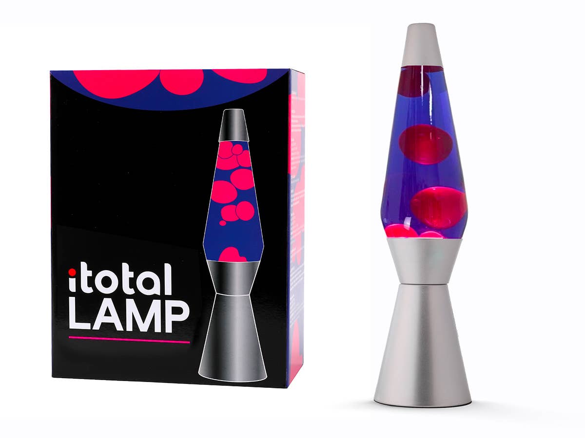 36 Cm Lava Lamp With Silver Base, Purple Liquid