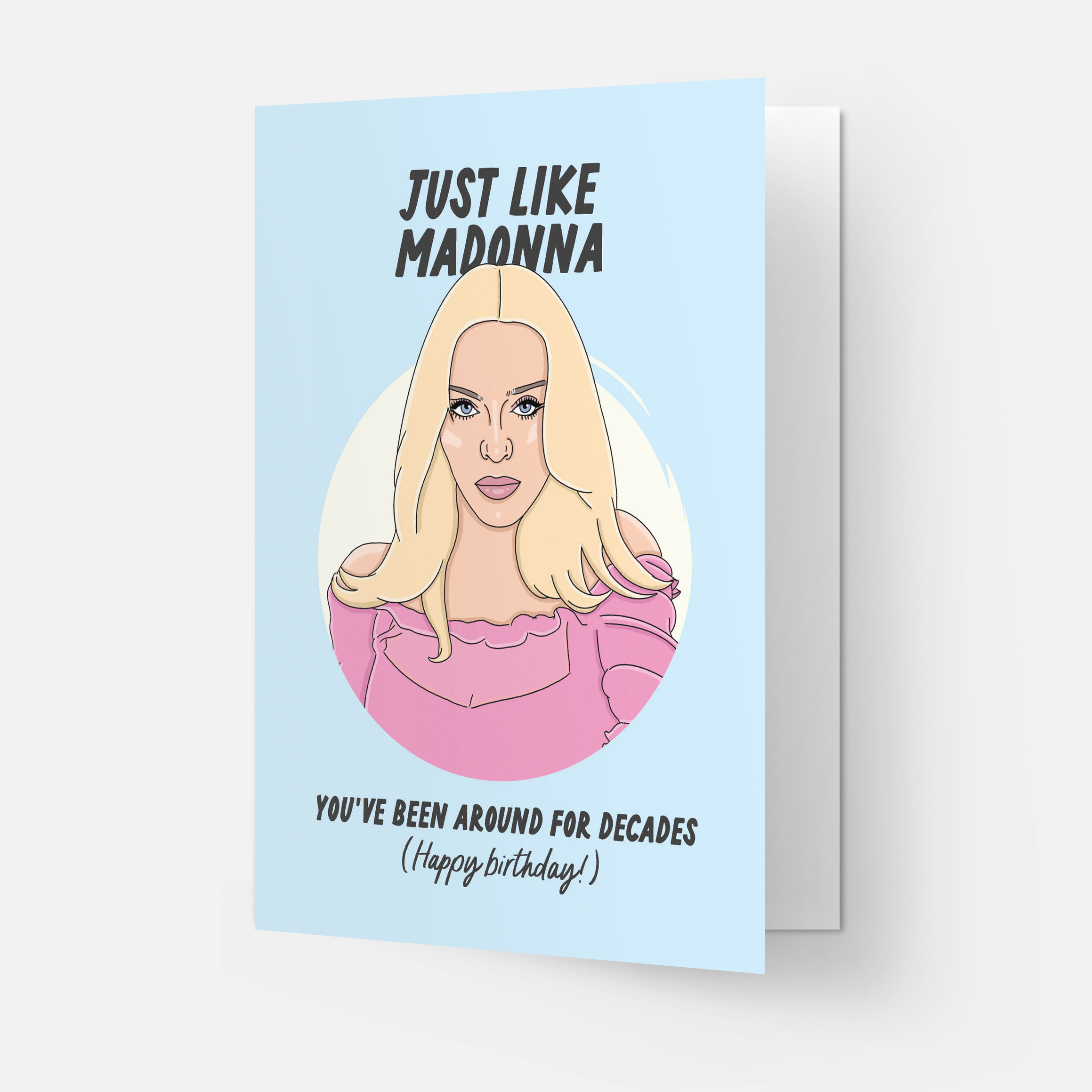 Around for decades - trending greeting card: Double folded